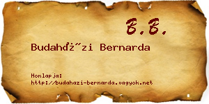 Budaházi Bernarda névjegykártya